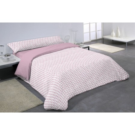 Parure de couette Hosteline DAREL Rose Lit ½ persones 3 Pièces