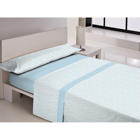 Jeu de draps Libela PIRINE GOMERA Bleu Lit 1 persone