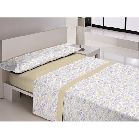 Jeu de draps Libela PIRINE SAONA Beige Lit ½ persones