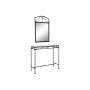 Console DKD Home Decor Noir Forge Miroir (2 pcs) (80 x 30 x 75 cm) (50 x 2 x 80 cm)