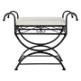 Banquette DKD Home Decor  Noir Polyester Blanc Forge (69 x 41 x 65 cm)
