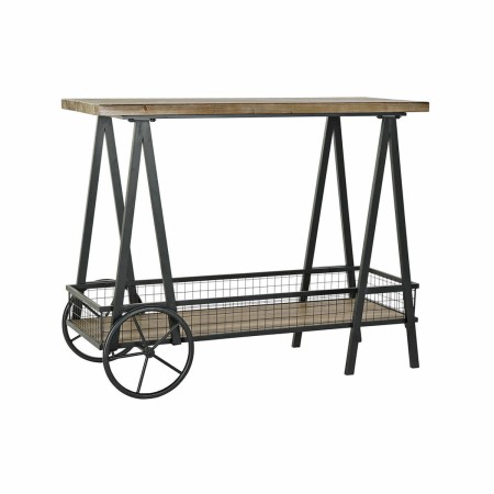 Table d'appoint DKD Home Decor Noir Métal Sapin (100 x 45 x 81 cm)