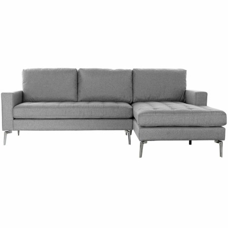 Canapé chaise longue DKD Home Decor Gris Lin Métal (240 x 160 x 84 cm)