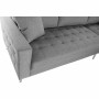 Canapé chaise longue DKD Home Decor Gris Lin Métal (240 x 160 x 84 cm)