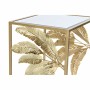 Jeu de 2 tables DKD Home Decor Miroir Doré Métal Tropical Feuille d'une plante (40,5 x 40,5 x 61 cm)