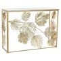 Console DKD Home Decor Miroir Doré Métal Tropical Feuille d'une plante (108 x 37 x 79,5 cm)