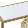 Console DKD Home Decor Miroir Doré Métal Tropical Feuille d'une plante (108 x 37 x 79,5 cm)