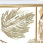 Console DKD Home Decor Miroir Doré Métal Tropical Feuille d'une plante (108 x 37 x 79,5 cm)