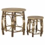 Table d'appoint DKD Home Decor Rotin (2 pcs) (57 x 57 x 57 cm) (36.5 x 36.5 x 42 cm)