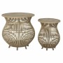 Table d'appoint DKD Home Decor Rotin (2 pcs) (61 x 61 x 62 cm) (41 x 41 x 53 cm)