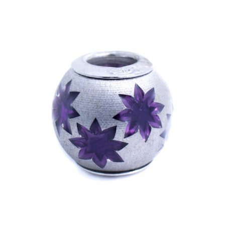 Perle de verre Femme Viceroy VMM0242-17 Violet Argenté (1 cm)
