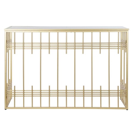Console DKD Home Decor Noir Métal Verre Doré (120 x 40 x 81 cm)