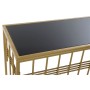 Console DKD Home Decor Noir Métal Verre Doré (120 x 40 x 81 cm)