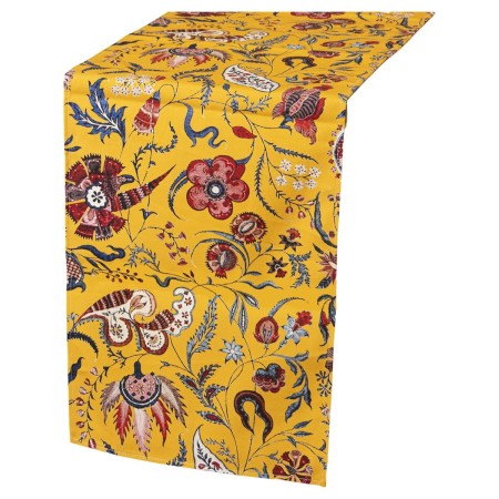 Camino de Mesa Alexandra House Living Amarillo Textil 33 x 180 x 1 cm Rectangular