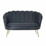 Canapé DKD Home Decor Bleu Polyester Métal Glam (130 x 77 x 83 cm)