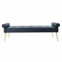 Siège DKD Home Decor Bleu Polyester Bois MDF (184 x 76 x 62 cm)