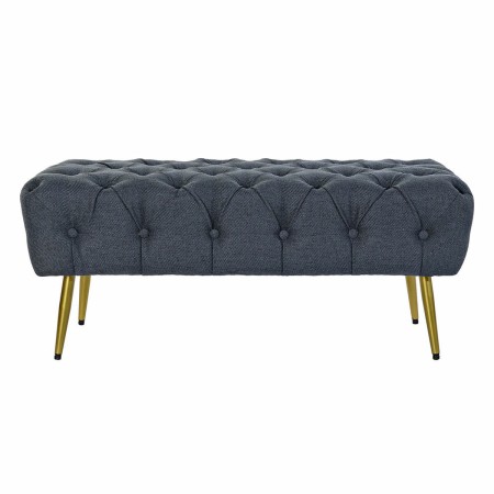 Banquette DKD Home Decor  Bleu Métal Polyester (103 x 46 x 42 cm)