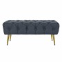 Banquette DKD Home Decor  Bleu Métal Polyester (103 x 46 x 42 cm)