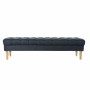 Banquette DKD Home Decor  Naturel Bleu Polyester Bois d'hévéa (158 x 50 x 42 cm)