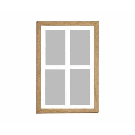 Cadre photo Alexandra House Living Beige Bois Bois MDF 10 x 15 cm 2 x 42 x 32 cm Quadruple