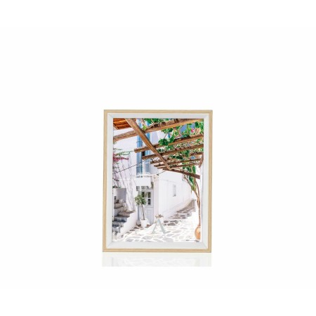 Cadre photo Alexandra House Living Blanc Beige bois de chêne Bois MDF 13 x 18 cm 4 x 19 x 14 cm
