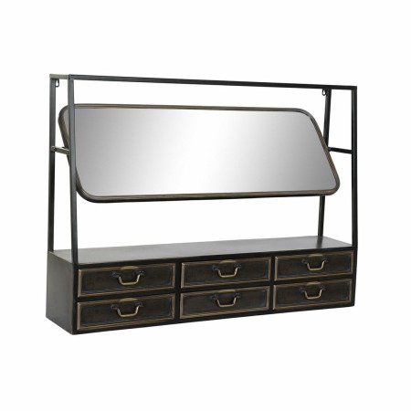 Miroir DKD Home Decor Noir Métal Cuivré Clair (110 x 23 x 80 cm)