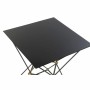 Table d'appoint DKD Home Decor Noir Métal Verre Doré (45 x 45 x 55.5 cm)