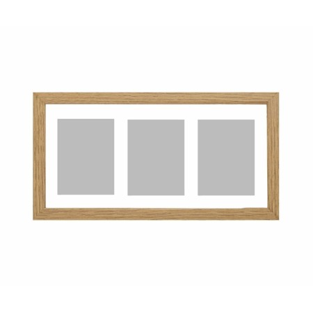 Cadre photo Alexandra House Living Beige Bois Bois MDF 10 x 15 cm 43 x 22 x 2 cm Triple
