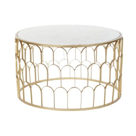 Table d'appoint DKD Home Decor Marbre Fer (87 x 87 x 51.5 cm)