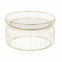 Table d'appoint DKD Home Decor Blanc Marbre Fer Doré (71 x 71 x 39 cm)
