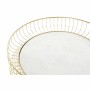 Table d'appoint DKD Home Decor Blanc Marbre Fer Doré (71 x 71 x 39 cm)