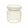 Table d'appoint DKD Home Decor Blanc Marbre Fer Doré (43 x 43 x 47 cm)