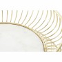 Table d'appoint DKD Home Decor Blanc Marbre Fer Doré (43 x 43 x 47 cm)