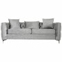 Canapé trois places DKD Home Decor Polyester Métal Gris clair (210 x 88 x 76 cm)