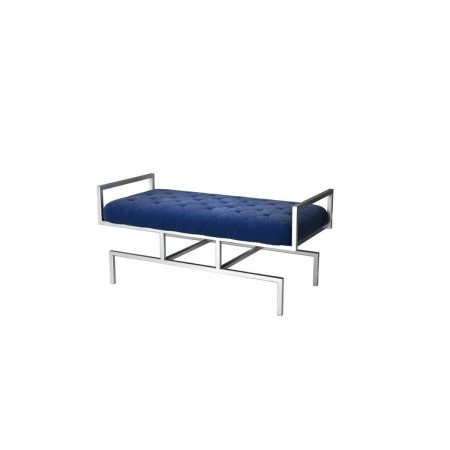 Banquette DKD Home Decor  Bleu Polyester Acier (97 x 44 x 46 cm)
