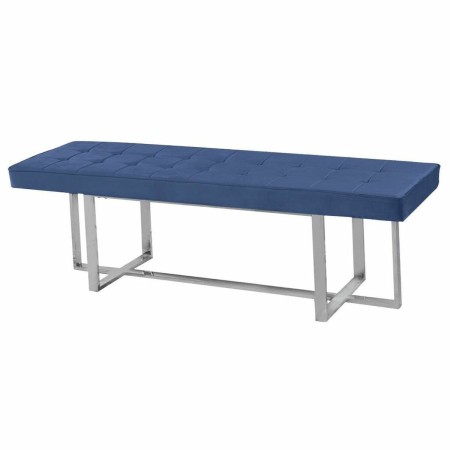 Banquette DKD Home Decor  Bleu Polyester Acier (150 x 45 x 45 cm)