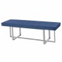 Banquette DKD Home Decor  Bleu Polyester Acier (150 x 45 x 45 cm)