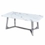 Table d'appoint DKD Home Decor Marbre Acier (127 x 70 x 43 cm)