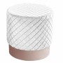 Repose-pied DKD Home Decor Blanc Polyester Bois MDF (41 x 41 x 41 cm)