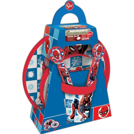 Set de Menaje Infantil Spider-Man CZ11308 Plástico (5 Piezas)