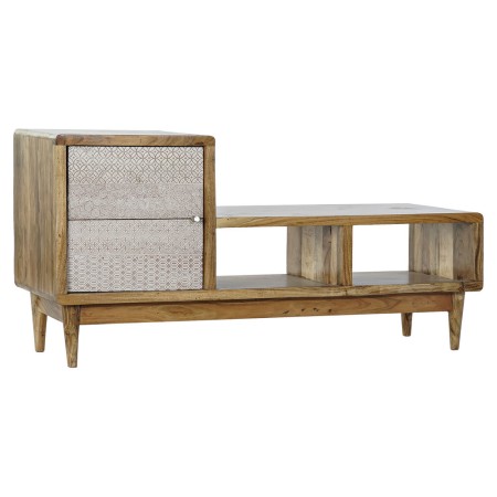 Meubles de télévision DKD Home Decor Crème Métal Acacia (125 x 41 x 62 cm)
