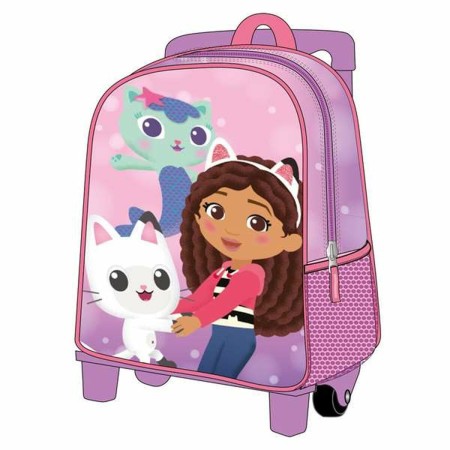 Mochila Escolar 3D con Ruedas Gabby's Dollhouse