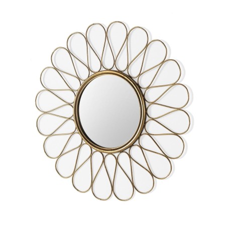 Miroir suspendu Alexandra House Living Doré 100 x 100 x 2 cm