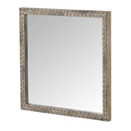 Miroir suspendu Alexandra House Living Naturel 80 x 80 x 4 cm