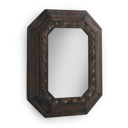 Espejo Colgante Alexandra House Living Marrón 70 x 90 x 6 cm