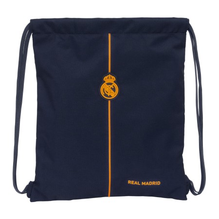 Bolsa Mochila con Cuerdas Real Madrid C.F. 2nd Kit 24/25 Azul marino 35 x 40 x 1 cm