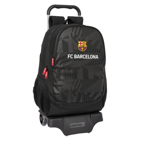 Mochila Escolar con Ruedas F.C. Barcelona Black Negro 32 x 44 x 16 cm