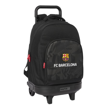 Mochila Escolar con Ruedas F.C. Barcelona Black Negro 33 x 45 x 22 cm