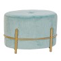 Banquette DKD Home Decor  Doré Métal Polyester Velours Bleu ciel (51 x 36 x 34 cm)