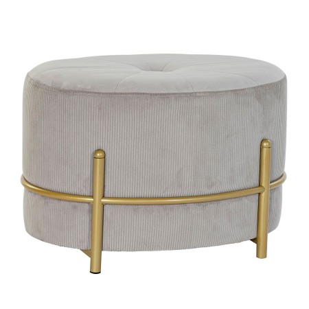 Banquette DKD Home Decor  Beige Doré Métal Polyester Velours (51 x 36 x 33 cm)